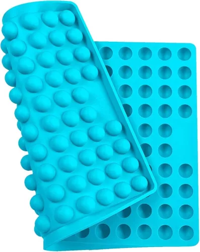 000104 Collory szilikon sütőforma - Nagy 2 cm félgömb - türkiz