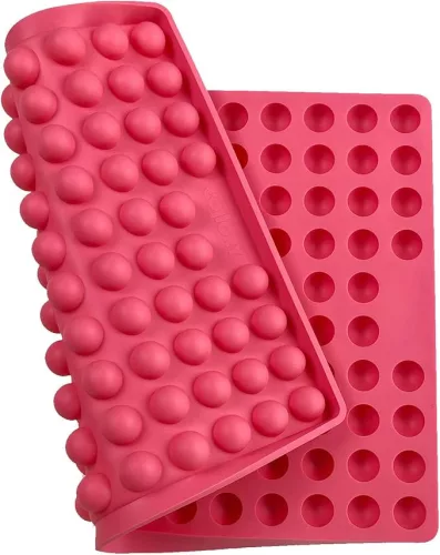 000105 Collory szilikon sütőforma - Nagy 2 cm félgömb - rózsaszín