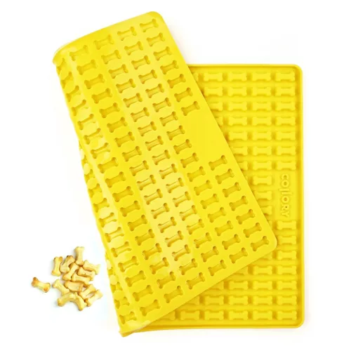 000860 Collory szilikon sütőforma - Mini 2 cm csont alakú formával - sárga