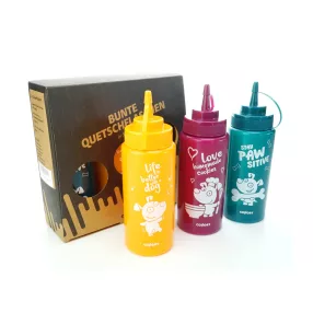   001010 Collory adagoló palack 500 ml - 3 darabos készlet - narancssárga, bordó és petrolkék