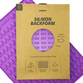   001055 Collory szilikon sütőforma - Mini 2 cm halacska - lila