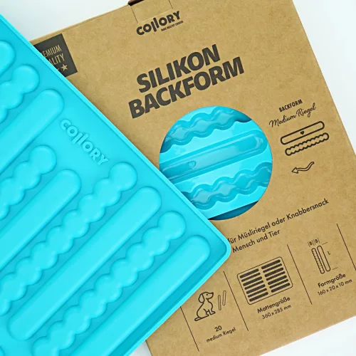 001160 Collory szilikon sütőforma - Médium 16 cm jutalomfalat rudak - türkiz