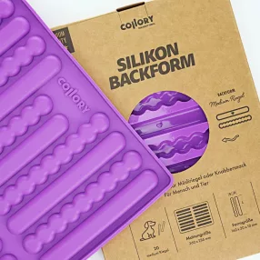   001164 Collory szilikon sütőforma - Médium 16 cm jutalomfalat rudak - lila