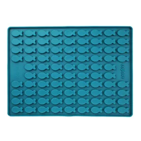  001207 Collory szilikon sütőforma - Médium 3,5 cm halacska - petrolkék