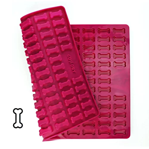 001255 Collory szilikon sütőforma - Medium 2,6 cm szív alakú formával - rózsaszín-márványos
