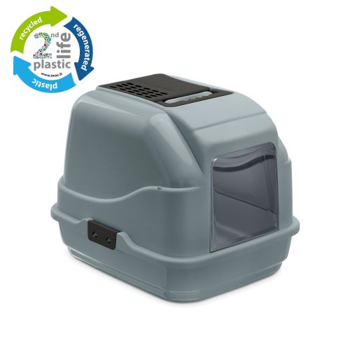84046R Easy Cat 2nd life plastic macska alomtálca - szürke