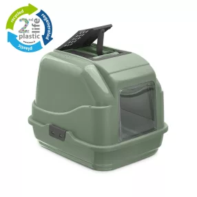   84048R Easy Cat 2nd life plastic macska alomtálca - olívazöld 