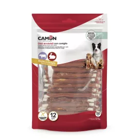   AB285/A1 Szárított marhabőrre tekert nyulas snack 50 darabos 12 cm 575 gramm