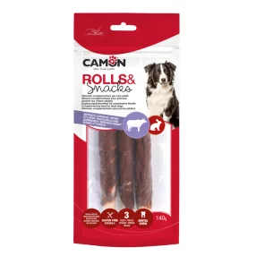   AB285/B Szárított marhabőrre tekert nyulas snack 3 db 17 cm/zacskó 140 gramm
