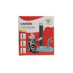 AC050/B Színes juta kaparófa 34*30*50 cm piros