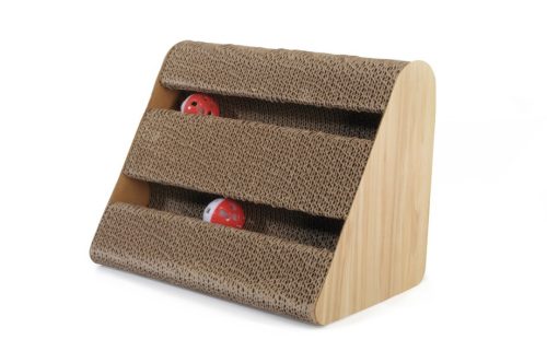 AC207 Macskakaparó karton labdával macskamentával 27*18*21 cm