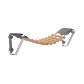   AC224 Függeszthető kifutó híd fa, poliészter és alumínium 60x15 cm