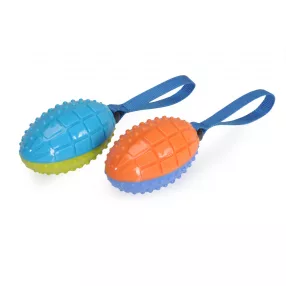   AD050/Q Színes rögbi labda poliészter fogóval sípoló 26 cm