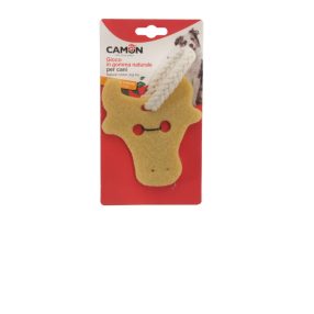   AD0710 Kutyajáték - természetes gumiból és kötélből készült bika 10 cm