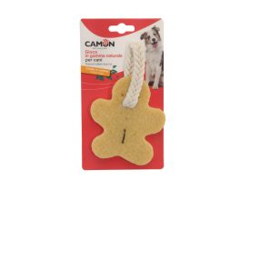   AD0712 Kutyajáték - természetes gumiból és kötélből készült cookie-man 12 cm