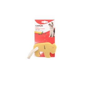   AD0717 Kutyajáték - természetes gumiból és kötélből készült bölény 12 cm