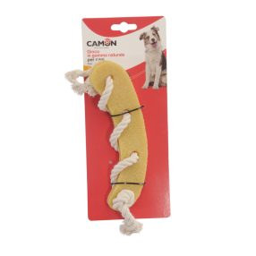   AD0719 Kutyajáték - Természetes gumi játék fonott kötéllel 20 cm