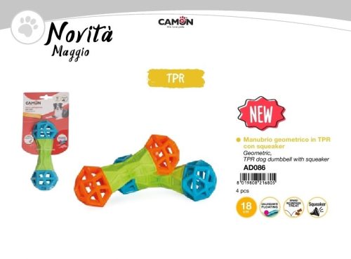 AD086 TPR csont formás játék, vízen lebegő, sípoló, jutifalat rejtő 18 cm