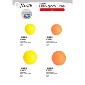   AD091/A Vízen lebegő Kutya játék labda EVA - anyagból 92 mm - sárga 