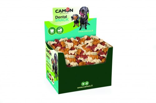 AE350 Dental Snack JungleVeg édesburgonya, borsó és rozsliszttel, vegyes ízesítéssel: papaya, kókusz olaj, füstölt ízesítés. 5,5cm/11,5 gr 180 darabos display