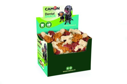 AE352 Dental Snack JungleVeg édesburgonya, borsó és rozsliszttel, vegyes ízesítéssel: papaya, kókusz olaj, füstölt ízesítés. 8cm/50 g 45 darabos display