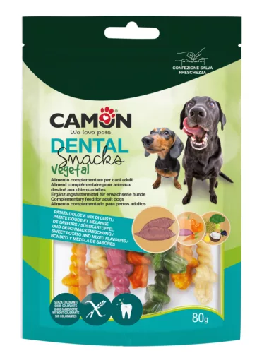 AE367 Dental snack rágható kötél alakú műcsont vegyes ízekben gluténmentes 80 gramm