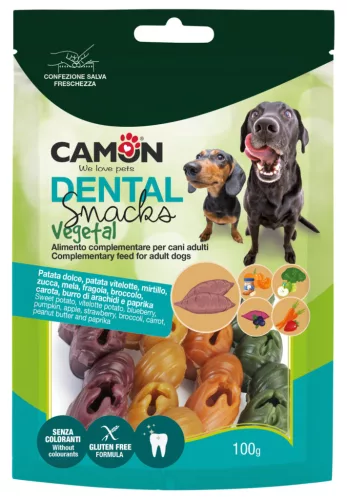 AE368 DENTAL SNACK MIX veg bells 4 ízben 10 db/ zacskó; 100 gramm