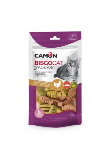 AF253 Biscocat - halas formájú snack csirkével és lazaccal macskáknak 40 g