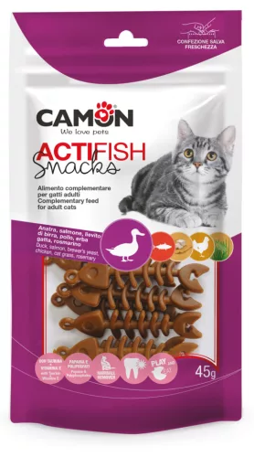 AF400 Actifish - snack kacsával, lazaccal és csirkével macskáknak 45g