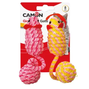 AG011/D Színes fonott egérkék labdás farkincával 8 cm