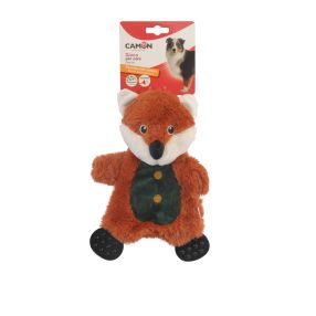 AH031 Zörgős, sípoló plüss játék, róka 26 cm