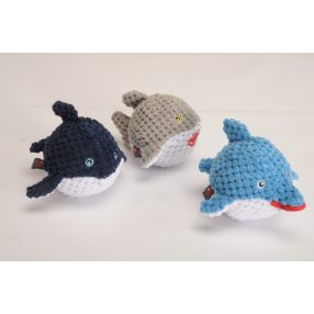 AH052 Színes, sípoló poliészter bálna játék 9 cm