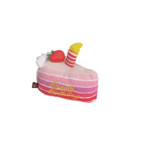 AH054 Sípoló poliészter tortaszelet kutyajáték 25 cm