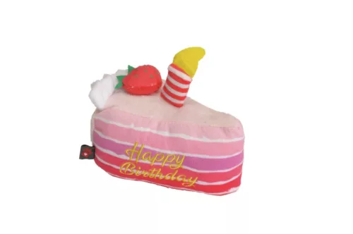 AH054 Sípoló poliészter tortaszelet kutyajáték 25 cm