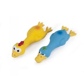 AH209/M Latex játék sípolós, csirke kacsa 19 cm