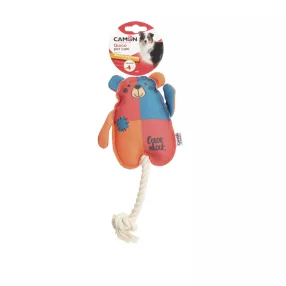 AH4156 Szövet maci kötéllel sípolós 25 cm
