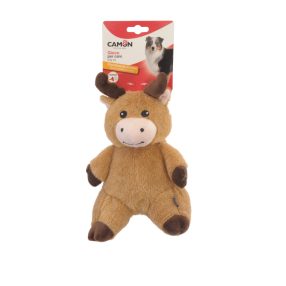   AH4176 Sípoló poliészter játék rénszarvas és hód 22 cm