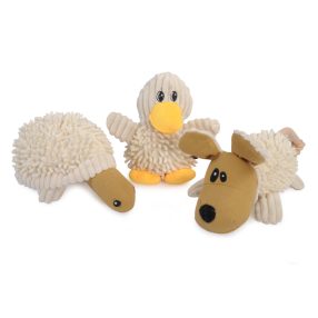   AH4178 Sípoló poliészter játék kutya/kacsa/teknős 23 cm