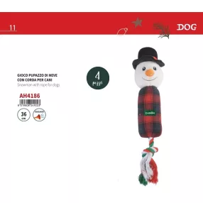 AH4186 Sípoló poliészter hóember 36 cm