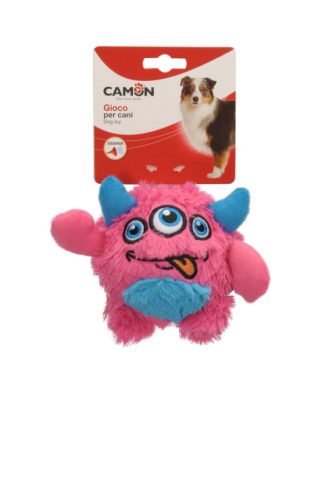 AH4203 Poliészter, sípoló Monster figura M méret fukszia 12 cm