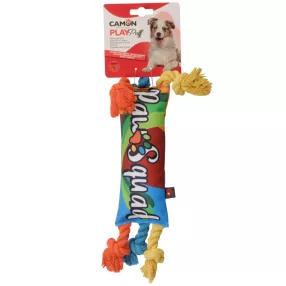   AH4232 PLAY Puff Színes sípoló poliészter köteles játék 36 cm