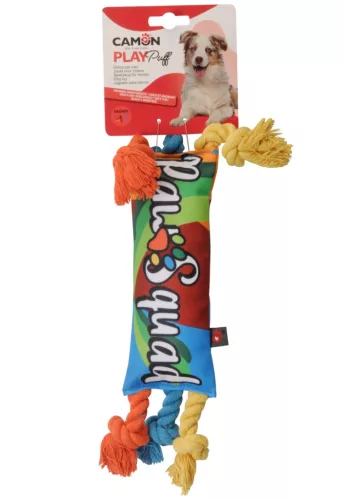 AH4232 PLAY Puff Színes sípoló poliészter köteles játék 36 cm