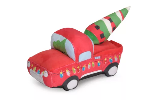 AH9396 Sípoló  poliészter karácsonyi autó  30 cm