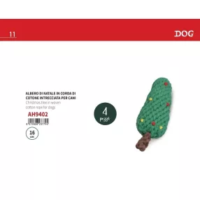   AH9402 Pamut fonott köteles karácsonyi fogtisztító játék 16 cm