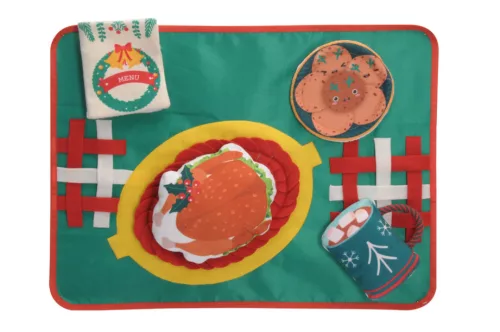 AH9405 Poliészter nylon interaktív szőnyeg karácsonyi vacsi 56*41 cm