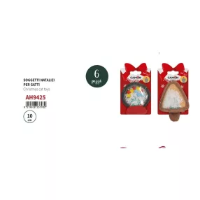 AH9425 Karácsonyi színes játék cicáknak 10 cm
