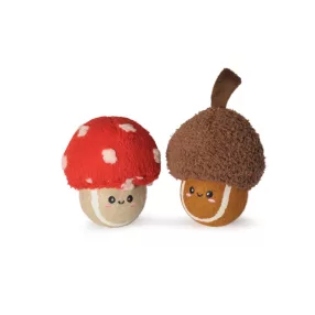   AH9434 Karácsonyi sípoló teniszlabdás gomba, makk figurás 12 cm