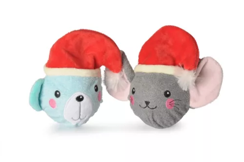 AH9435 Karácsonyi plüss egérke, macifigurás játék 14 cm