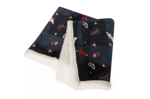 AH959/B Supersoft karácsonyi takaró kék 120*130 cm