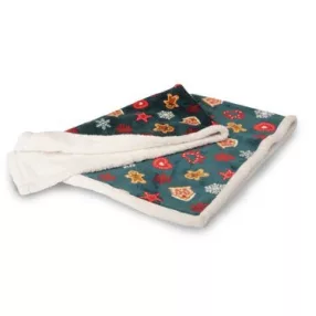 AH960-A Supersoft karácsonyi takaró zöld 90*60 cm